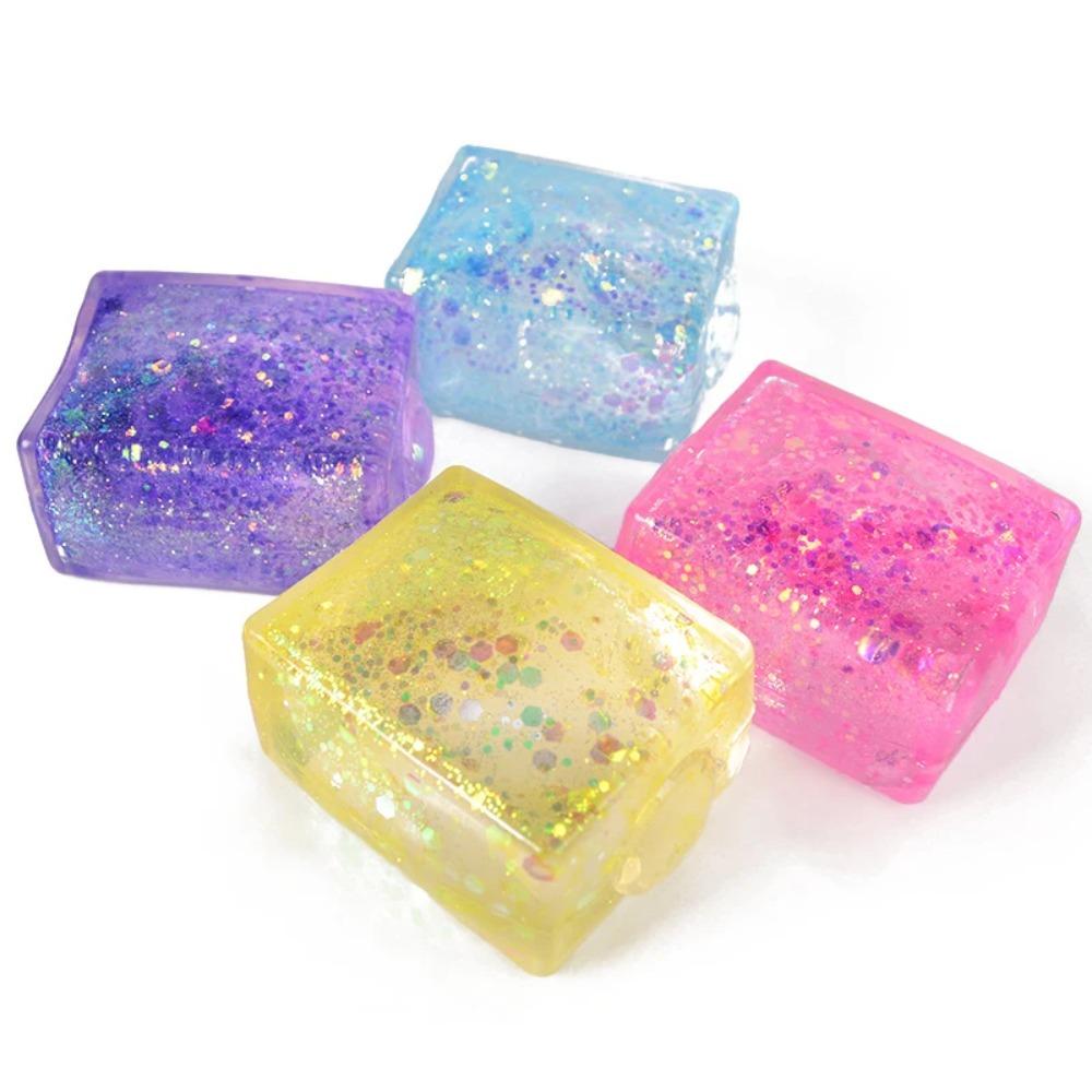 Maltose Simulated Tofu Small Ice Cubes Anti Stress Slow Rebound Polar Light Colorful Squeeze Tpr Block Decompression Toy