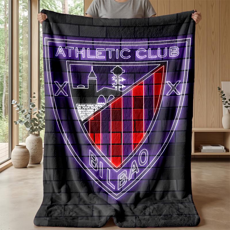 Athletic Bilbao Neon Sign - Theme Blanket Soft Flannel Blanket Plush Throw Blanket Cozy Sofa Bed Blanket for Home Decor