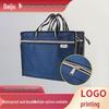 Oxford Cloth Double-Layer Large Capacity Tote: Document Briefcase with Zipper.