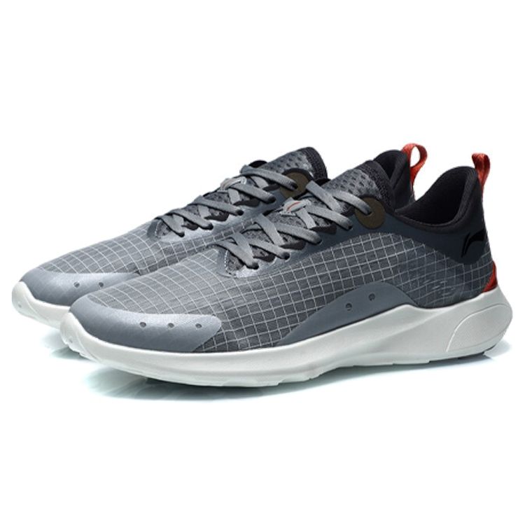 Li-Ning Lightweight Shock Absorbing Non-Slip Durable Low-Top Running Shoes Men Sneakers Rock-Gray ARBR001-2