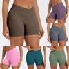 Womens Yoga Shorts With Nylon Fabric For Running And Fitness Activities