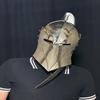 Handcrafted Medieval Steel Knight Helmet with Plume, Gothic LARP Cosplay Armor Gift