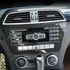 Carbon Fiber Color Car Sticker Console CD Panel Frame Trim For Mercedes Benz C Class W204 200 260 2011-2014 Interior Accessories