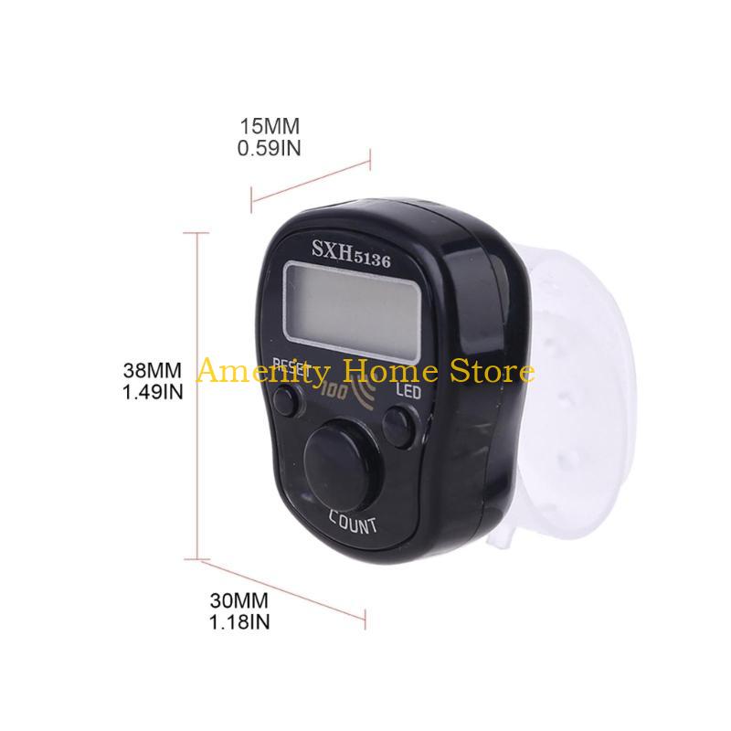 F26C Portable Wrist Digital Electronic Counter with LED Light and Sound Manual Reset Decompression Relaxation Finger Tool