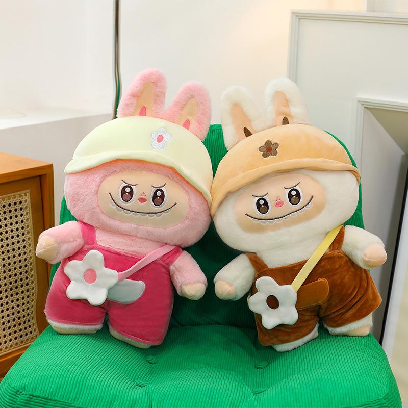 satchel overalls rabub plush toy small daisy rabub doll POP MART doll