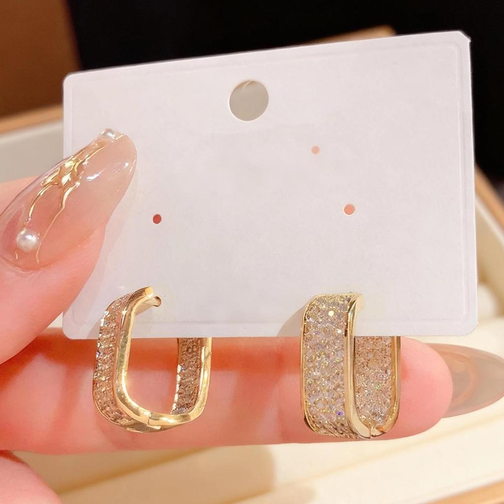 2025 Luxury Micro-Paved U-Shaped Zircon Ear Cuffs - Versatile Women's Fashion Earrings