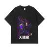 275 GSM Washed T-shirts 100% Cotton Saint Seiya V18 Rhadamanthys Print Unisex Heavy Cotton T Shirt