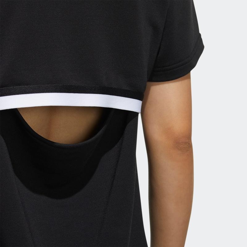 Adidas Neo Farm Dress Logo Sports Loose Print Moisture Wicking Quick Dry Ultra Light Breathable Round Neck Short Sleeve Dress Women Dresses FN6485