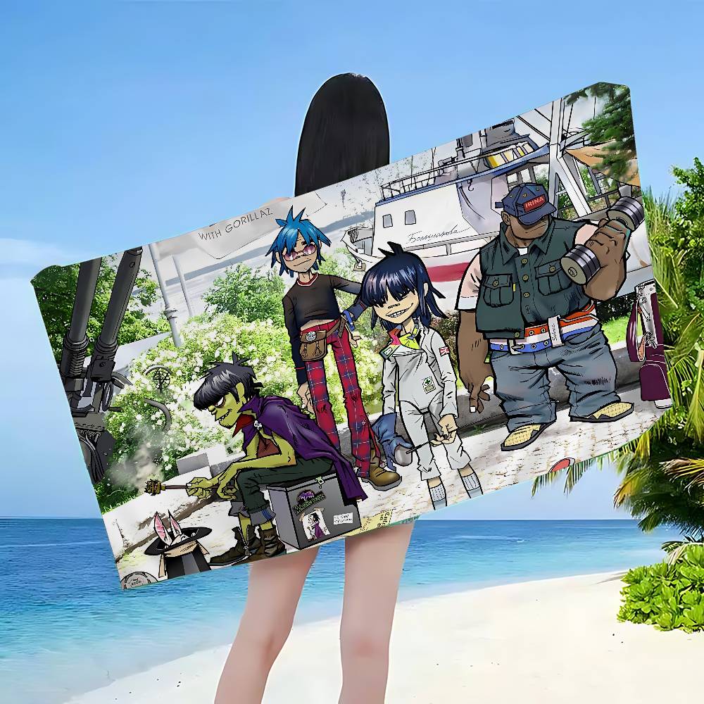 Band G-Gorillaz Music Microfiber Beach Towel Absorbent Quick Dry Soft Yoga Swimming Resort Mountain Climbing Towel