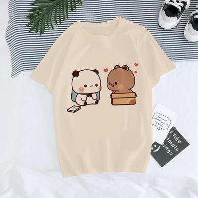 Kartonowa koszulka graficzna Cute Bubu Dudu T Shirt Y2k 90s Manga Shirt Kobiety Mężczyźni Zabawna koszulka Gotyckie koszulki Harajuku Topy