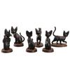 6pcs/set Cartoon Black Cat Jiji Gigi Figure PVC Action Toy Doll Model Set Black Cat Hayao Miyazaki Figure Toy kids birthday gift