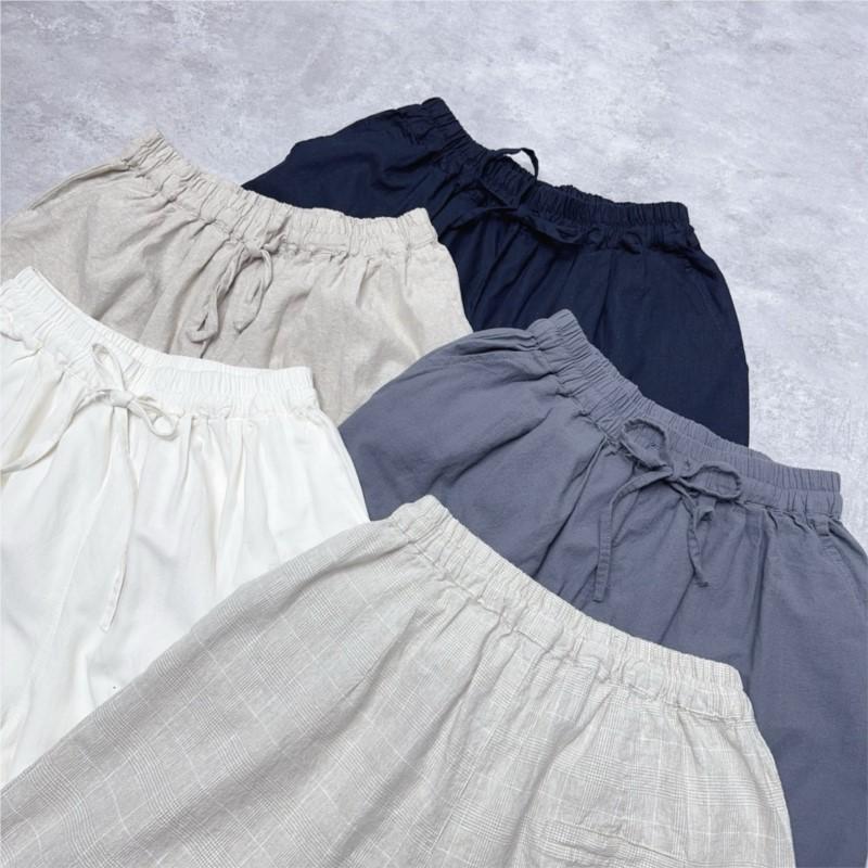 Johnature Summer Comfortable Short Pants For Women Casual Simple Elastic Waist Loose Women Pants