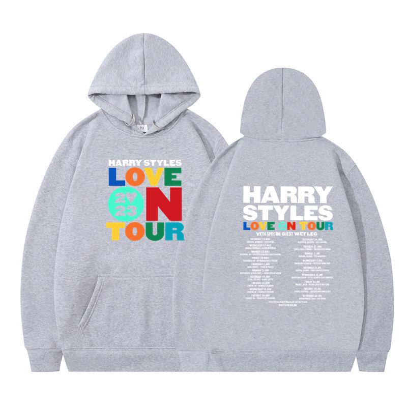 SS26 New Arrivals: Harry Styles Print Unisex Loose Casual Fleece-Lined Hoodie