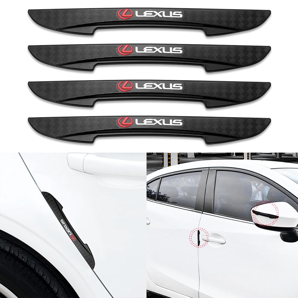 4Pcs Car Door Protector Anti-collision Strip Bumper Stickers Decals For Lexus LS LC IS350 ES300 GS350 CT200h GX460 LX570 RX500h