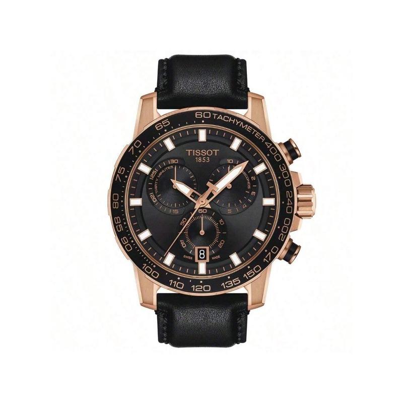 Supersport Chrono Basketball Edition T125.617.36.081.00 Módní Sportovní Pánské Hodinky s Křemenným Strojem a Koženým Řemínkem, Kulaté Černé T125.617.36.051.00