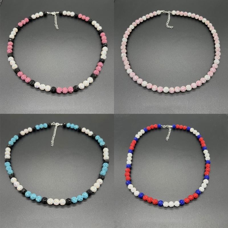 Set of 100 Assorted Color Craft Beads 10mm Disco Ball Clay Bead Jewelry Supplies
