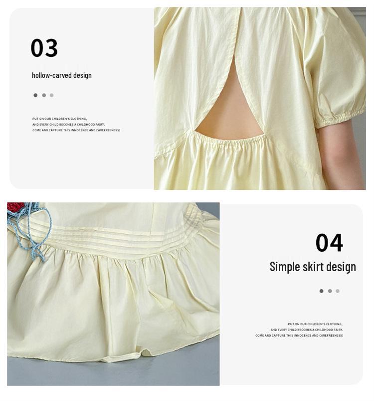 Vestido de Verano de Algodón Estilo Coreano para Niñas Pequeñas 2026
