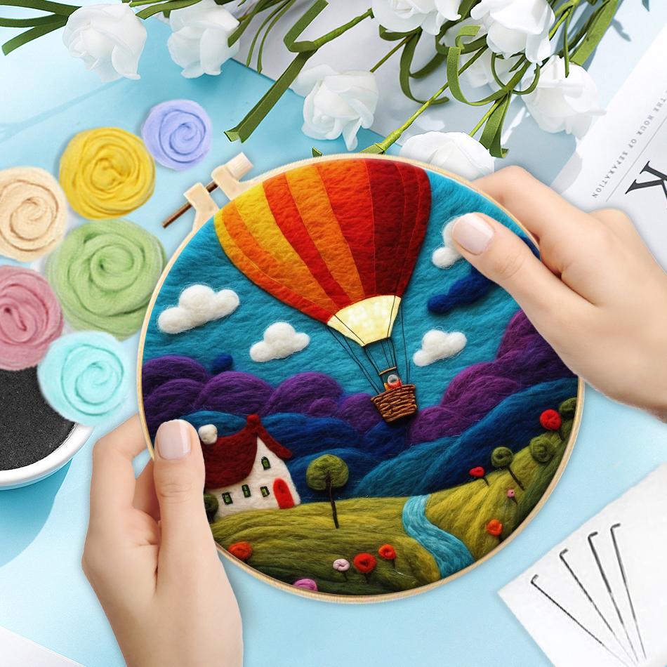 Kit Pittura Feltro ad Ago Personalizzato Fai da Te in Lana Pittura ad Ago Fatta a Mano per Decorazioni per la Casa Artigianato Regalo