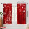 Plane Printing Curtain Popular Xmas Ball Glitter Sparkle Snow Durable Polyester Without Rod Art Deco Festive Use Curtains Set Of 2 Made