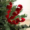 45cm Christmas Artificial Branches Realistic Hanging Christmas Velvet Stem Handmade Decorative Xmas Tree Ornaments
