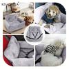 Seggiolino Auto per Gatti e Cani Piccoli Invernale Morbido Grigio Ergonomico Trasportino per Animali con Cinghie Regolabili Materiale in Poliestere Resistente