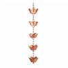Outdoor Rain Chain Retro with Cups Elegant Hardware Silver-Toned for