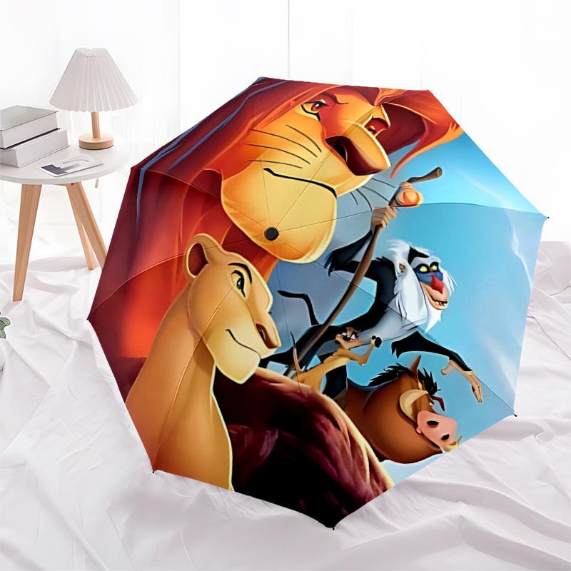 1pc Lion King Automatic Folding Umbrella, 8-Rib Portable & Foldable Design, All-Season Use, Highqualityy0722002