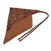 Vintage Suede Leopard Print Belt Hip-hop Fur Triangle Belt Lace-up Tassels Waistband  Streetwear