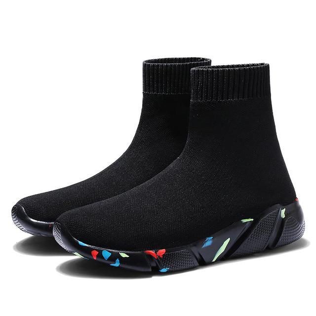 Stivaletti da donna Calzini Scarpe Sneakers femminili Scarpe casual con zeppa elasticizzate Mujer Suola morbida