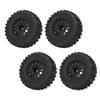 4 Pcs 1/10 RC Wheels 110mm Diameter 45mm Width 12mm Connector Rubber Plastic RC Short Course Trucks 