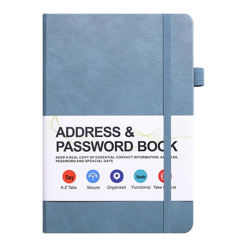 A6 PU Leather Business Notebook with LOGO and Password Organizer