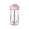 Water Cup Flower Tea Cup Female Student Large Capacity Plastic Cup Summer Straw Cup Portable Double Drinking Cup