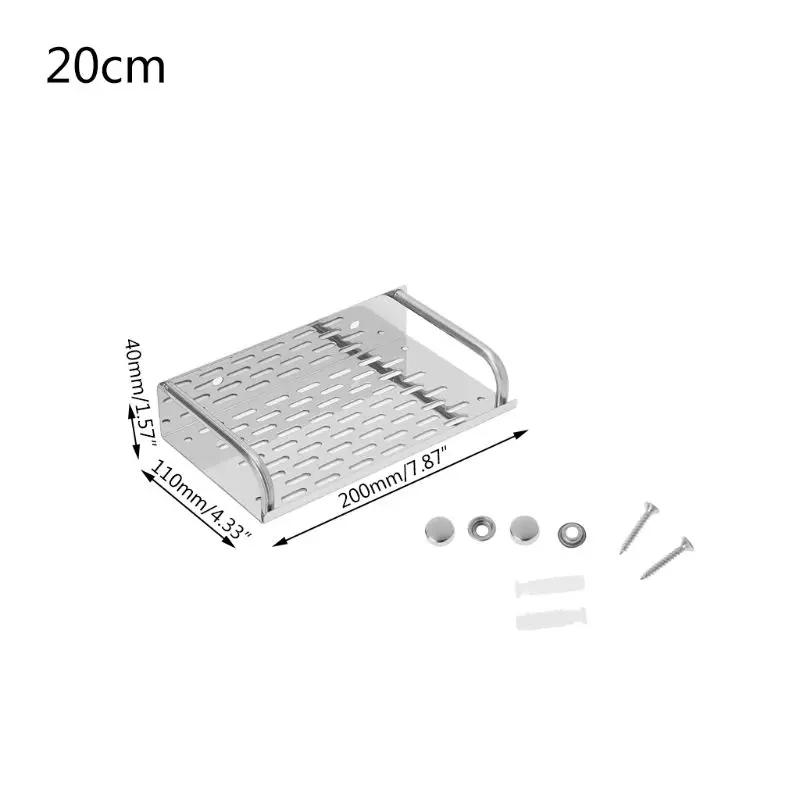 Полка для кухни и ванной из нержавеющей стали, настенная, однослойная