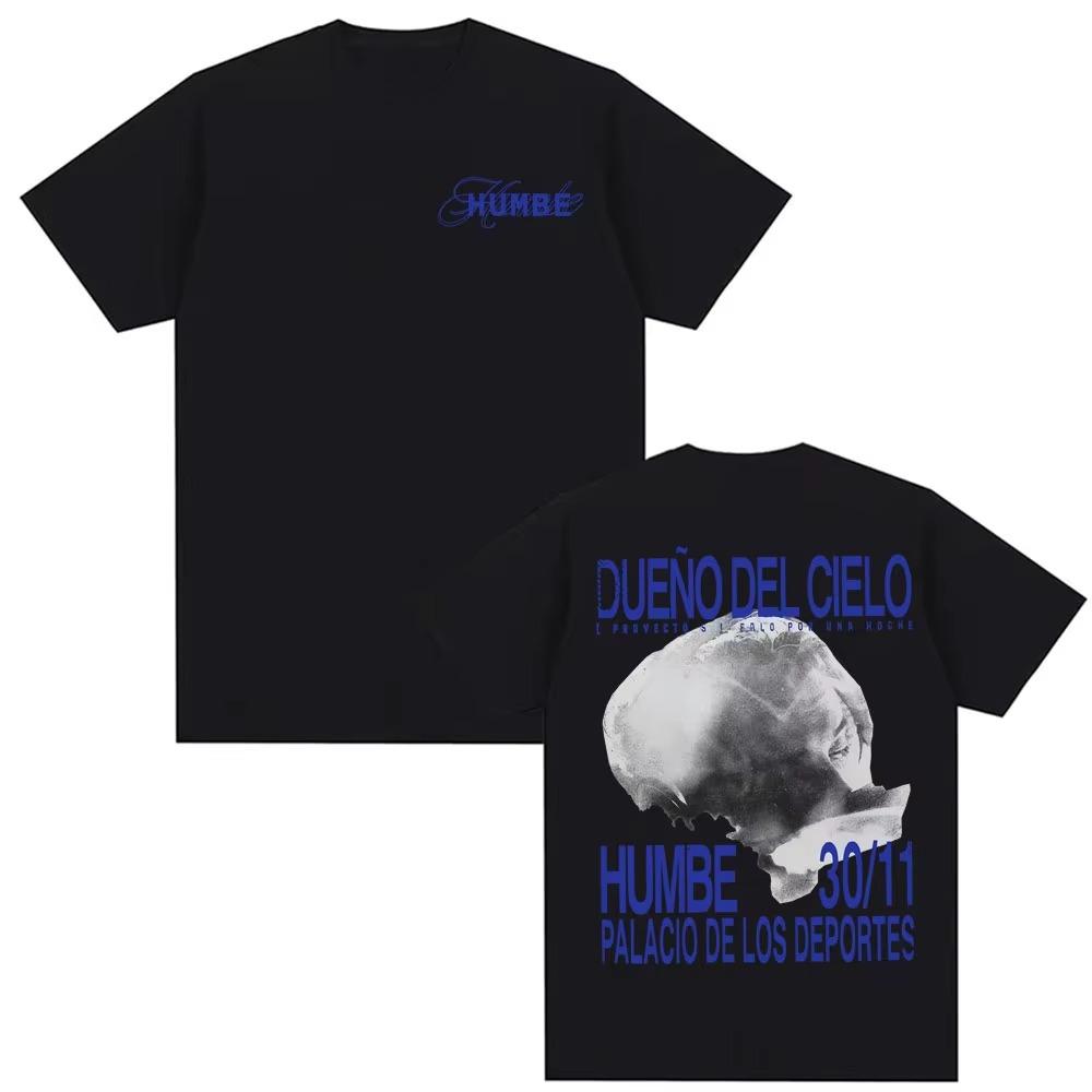 HUMBE DUEÑO DEL CIELO 2026 New Album T Shirts Men Clothing Fashion High Street Tshirts Summer Pop Casual Short Sleeve Top