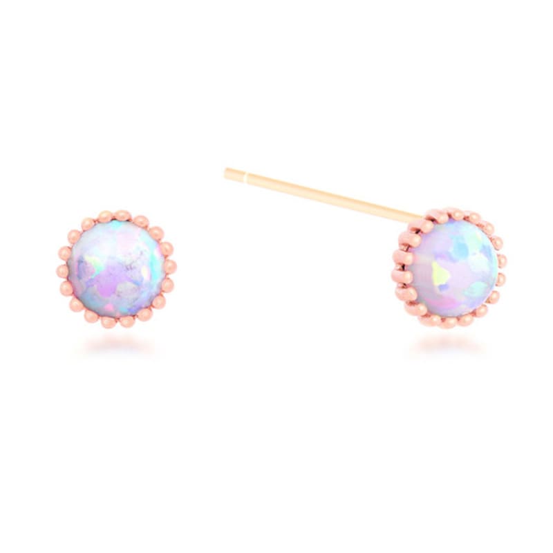

MILTON STELLE Circle Opal 14K GOLD Earrings MSJ-E9065RGPO single type