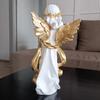 White Praying Angel Statue With Wings Figurine For Home Living Room Garden Shelf Mantel Decor Decoration Gifting Item