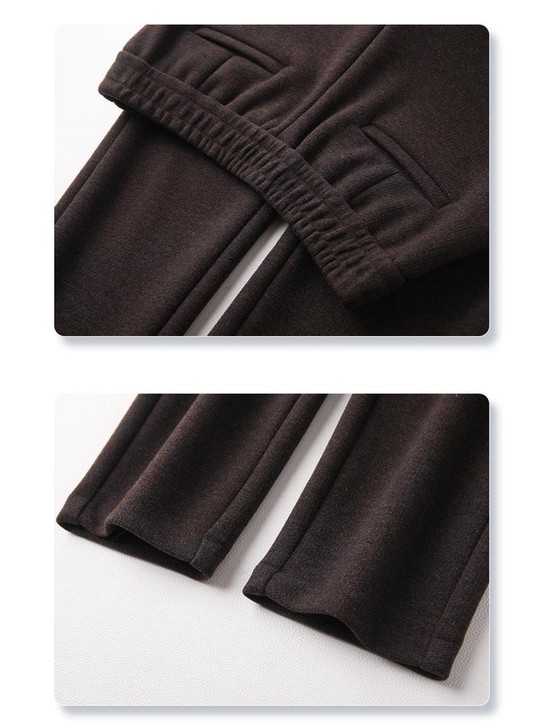 Women’s Khaki Wool Harem Pants 2024: New Cropped Carrot Style for Autumn/Winter