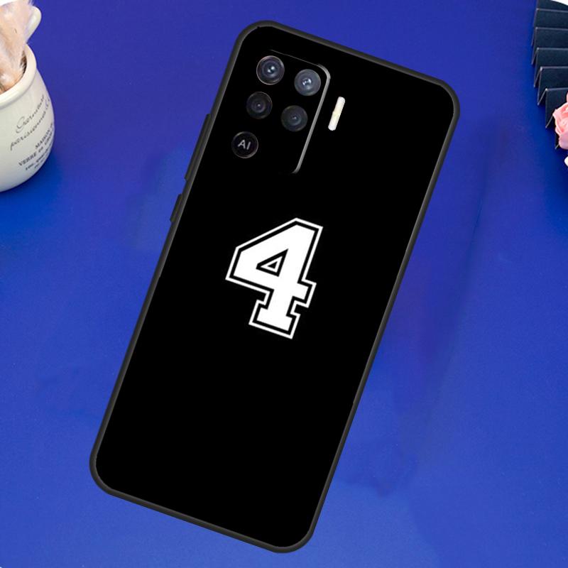 Custom Football Lucky number Case For OPPO A17 A57 A77 A78 A15 A16 A52 A72 A76 A96 A74 A94 A5 A9 A31 A93 A54S A53S A57S