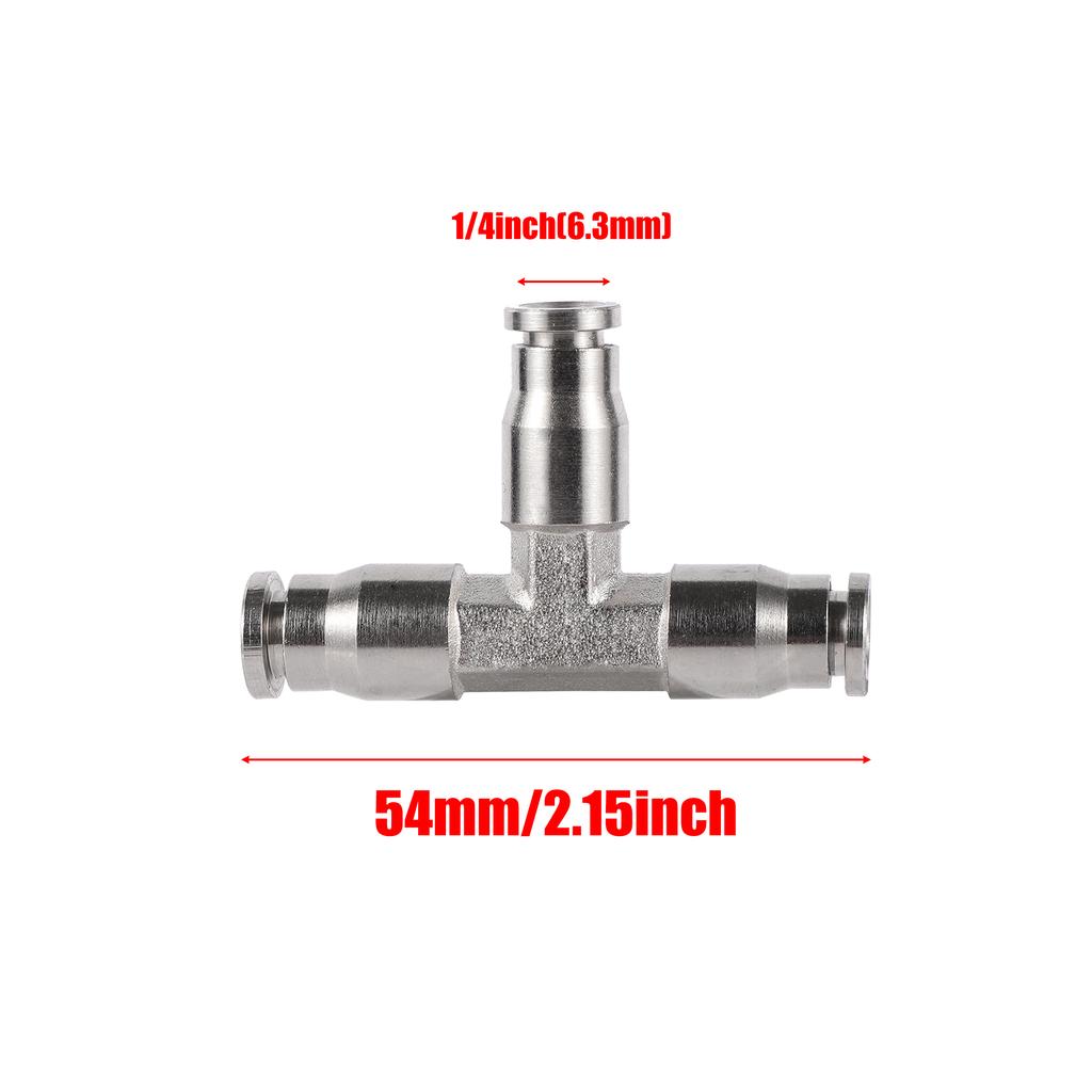 4 Pcs 1/4” Pipe Slip Lock Connector Pneumatic Pipe Connector OD 6.35mm Tube Misting Irrigation Nozzle Fitting Tube Fittings New
