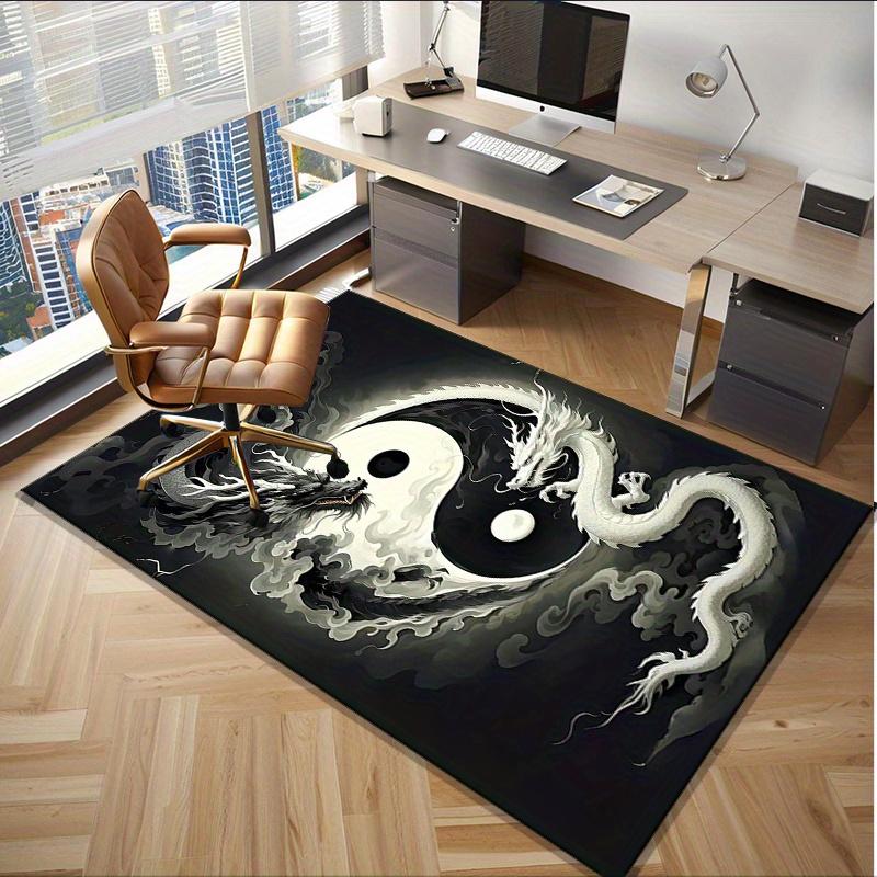 Yin Yang Dragon Rug for Home Decor - Unique Artistic Design, Modern Living Room Carpets with Chinese Symbolism