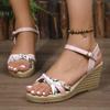 Sandali da Donna Leggeri con Zeppa Sandali Estivi da Donna con Fibbia alla Caviglia Sandali Chunky con Plateau Sandali da Spiaggia con Tacco Alto e Punta Peep Toe da Donna