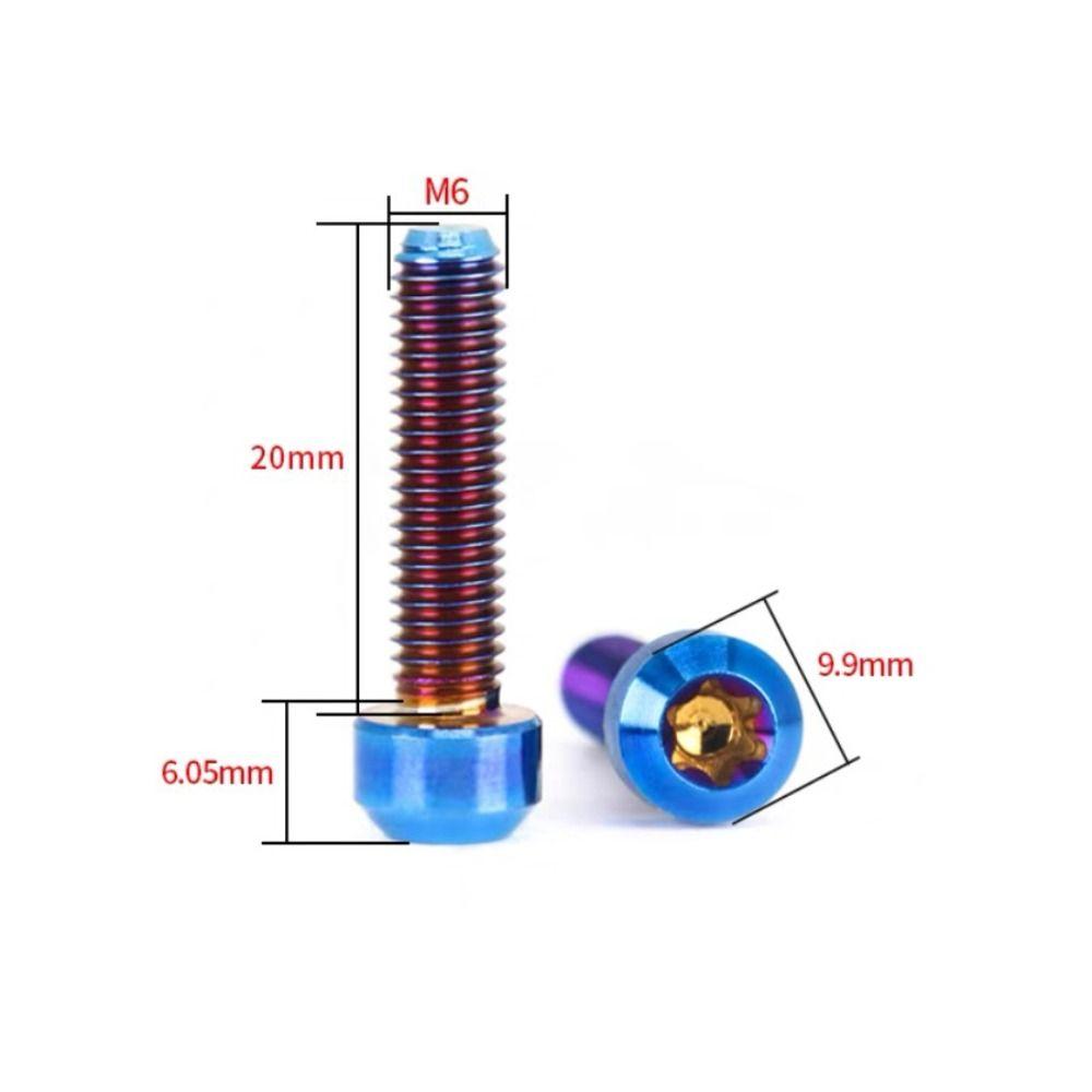 M6 Titanium Screw Torx Drive Socket Cap Screw Durable Fastener Screw  Motorcycle Upgrade