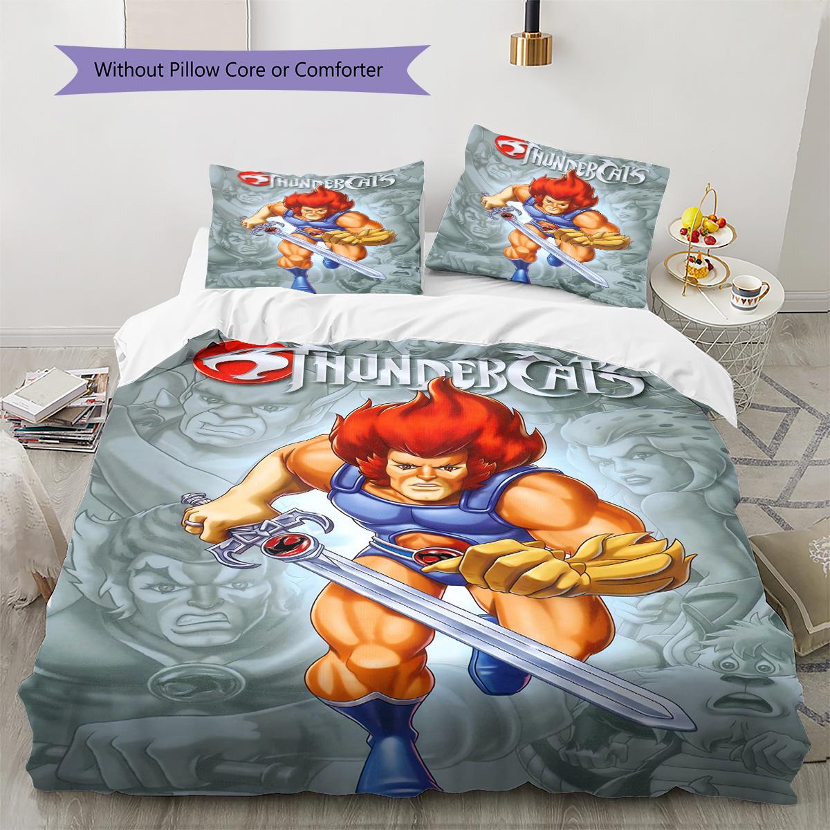 

Постельное белье с рисунком Thundercats Комплект одеял Покрывало Наволочка Домашний Декор Подарок (1 пододеяльник + 2 наволочки, без наполнителя) 135x200cm