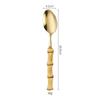 Bamboo Handle Cutlery Set: Solid Wood Steak Knife, Fork, and Spoon with 304 Stainless Steel Retro Design.