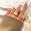 Sada prstenů s českým zlatým řetízkem pro ženy Fashion Boho Coin Snake Moon Rings Dárkové šperky Party Trend