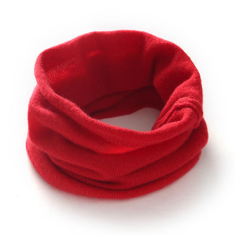 Winter Soft Warm Pure Cashmre Scarf Women Fashion Solid Keep Warm Neckscarf Female Casual Ring Scarves