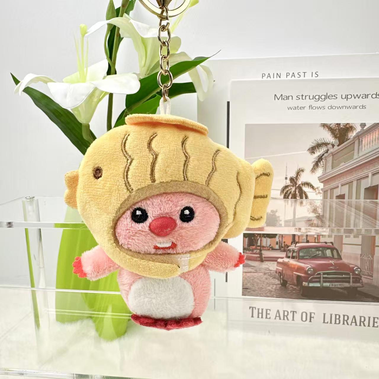 Очаровательный Розовый Бобр Плюшевый Брелок-Подвеска Кукла 10CM Regular Chain