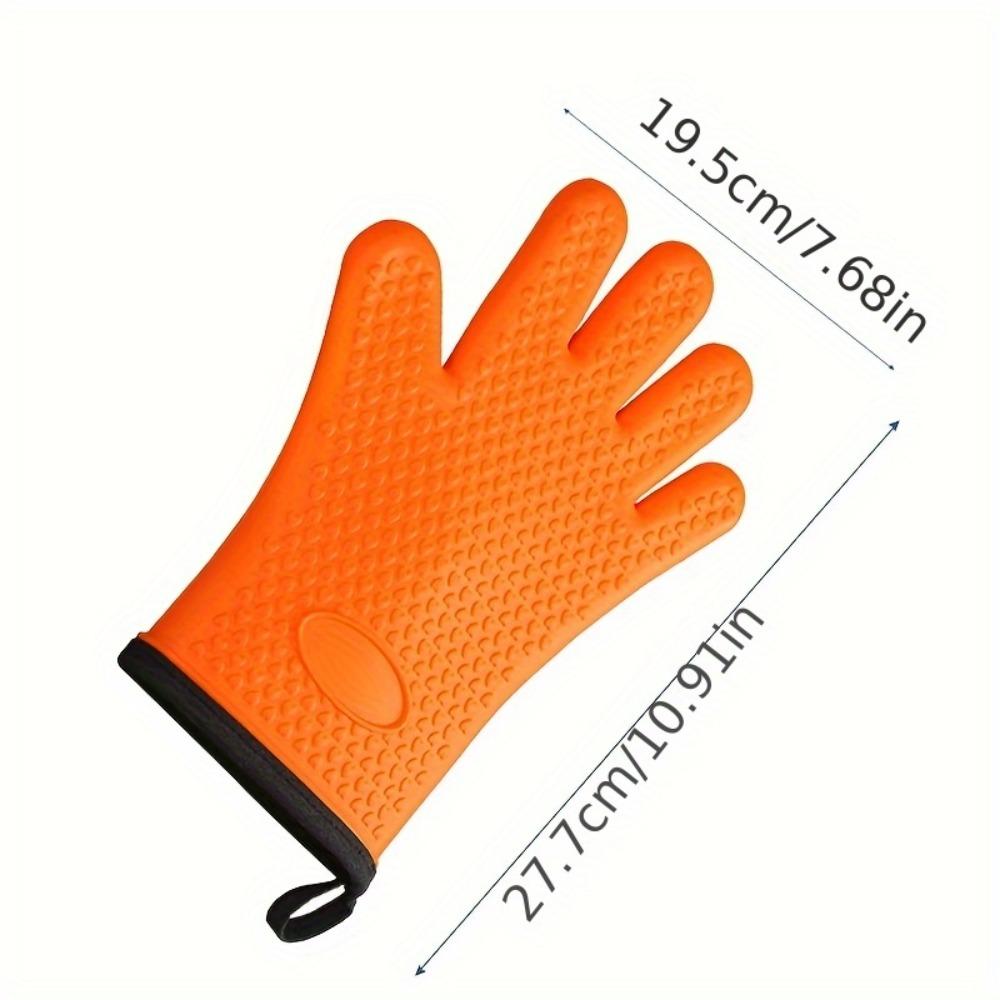 Kuchyňské rukavice na pečení do mikrovlnné trouby Izolované rukavice do trouby proti opaření Tlusté silikonové rukavice s pěti prsty