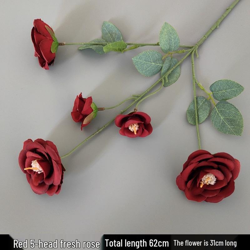 Shunran Dark Red Wine Artificial Wedding Flowers for Chinese Engagement Décor & Aisle Hanging Displays