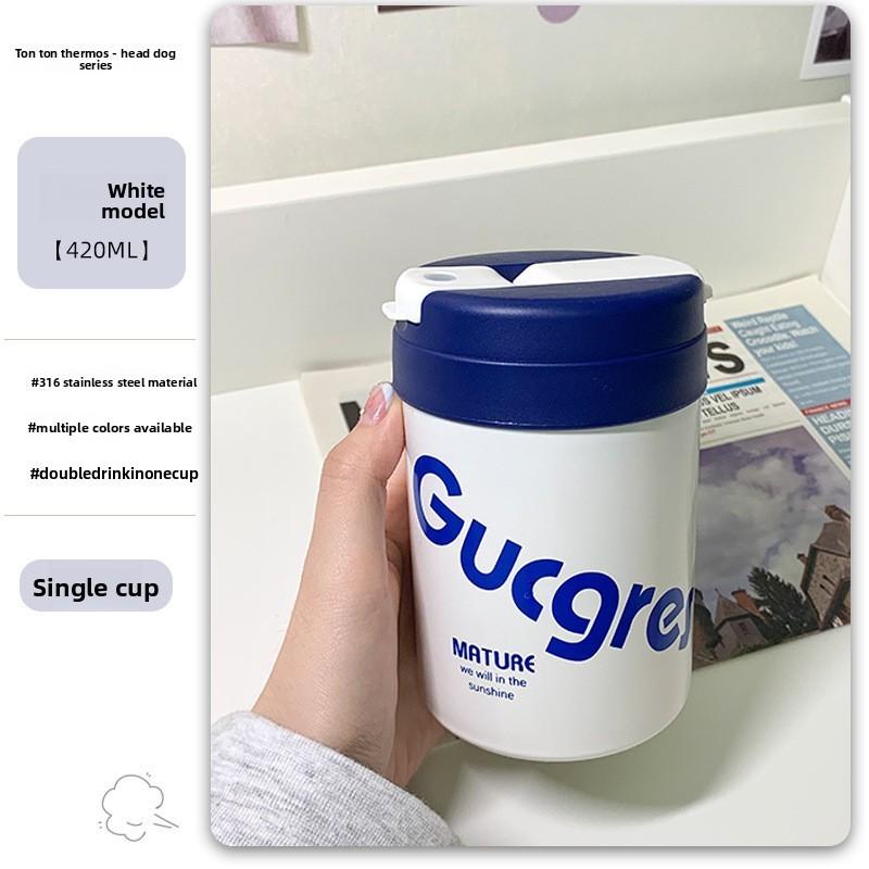 Reise-Isolierflasche für Kinder mit Strohhalm, auslaufsicher, für Kinder und Jugendliche